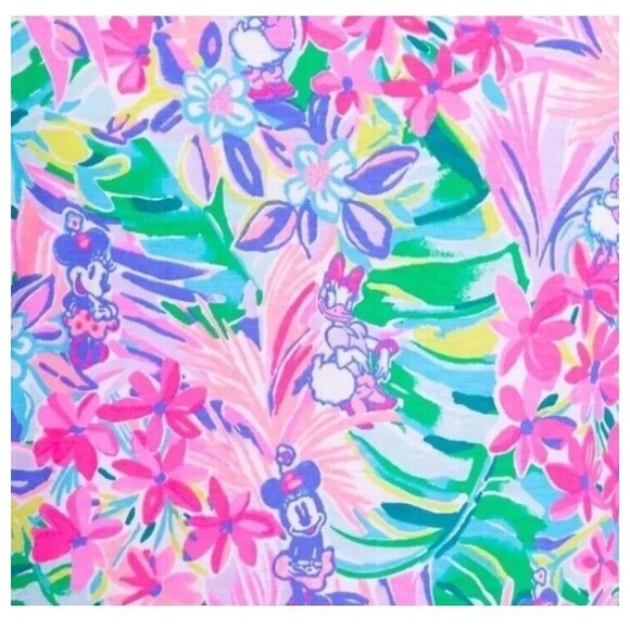 Disney Parks Lilly Pulitzer Dress Small Lorina Tiered Flowy Minnie‎ Dais… - Picture 3 of 4